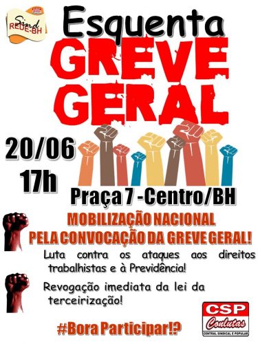 PRÉVIA 4 ESQUENTA GREVE GERAL - 30-06-2017