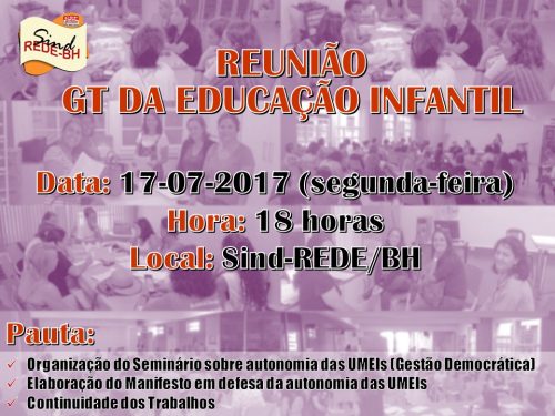 GT EDUCAÇÃO INFANTIL 17-07-2017