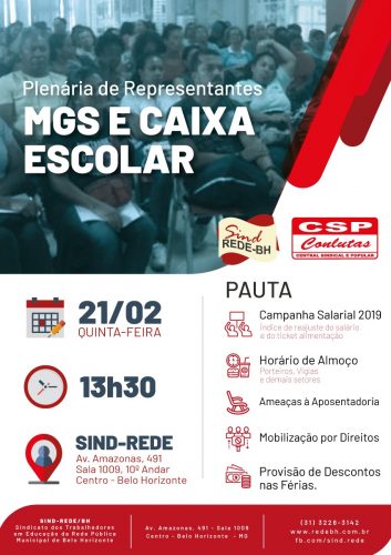 MGS e CAIXA ESCOLAR 13-02-2019